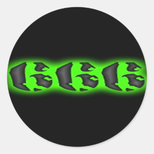 Evil Mark of the Beast Halloween 666 Classic Round Sticker