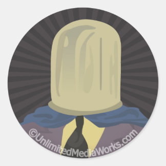 Evil Mastermind Crystal Classic Round Sticker