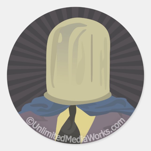 Evil Mastermind Crystal Classic Round Sticker (Front)