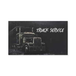 Evil Modern Truck Service Grunge Chalk Business Card