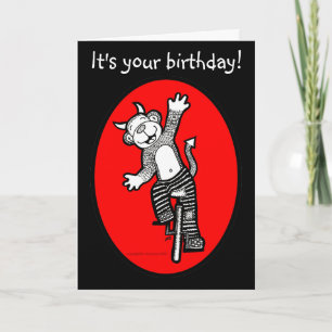 Evil Monkey It's Your Birthday Shenanigans Card