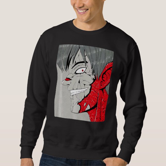 Evil Monster Graphic Demon Devil Harajuku Sweatshirt (Front)