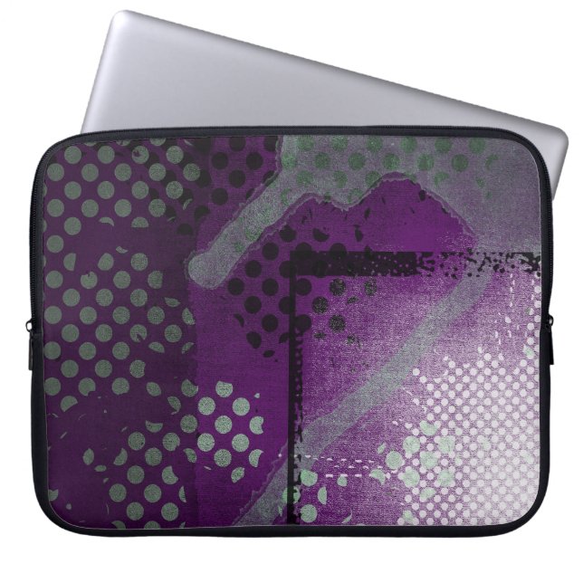 Evil Moon Steampunk Laptop Computer Sleeve (Front)