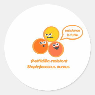 Evil MRSA Classic Round Sticker