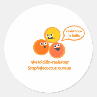 Evil MRSA Classic Round Sticker