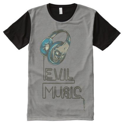 Evil Music | Headphones All-Over-Print Shirt