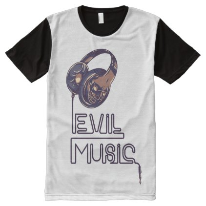 Evil Music | Headphones All-Over-Print T-Shirt