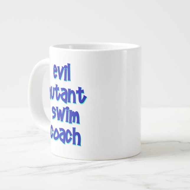 Evil Mutant Swim Coach Giant Coffee Mug (Front Left)