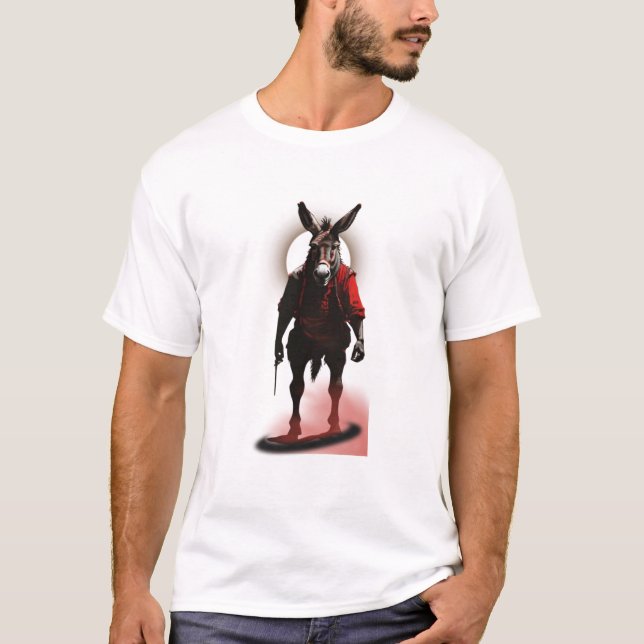Evil Ninja Donkey T-Shirt (Front)