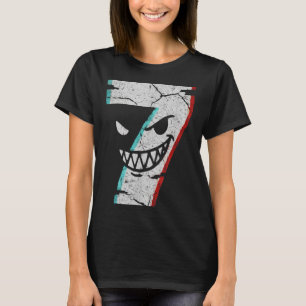 Evil Number 7 Shirt - 7 Ate 9 Joke 67 Meme Hallowe