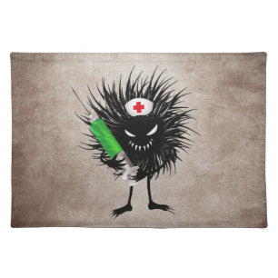 Evil Nurse Meme Dark Humor Funny Medical Cloth Placemat