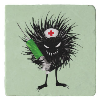Evil Nurse Monster Art – Gothic Cartoon with Syrin Trivet