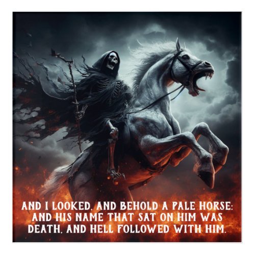 Evil Pale Horse and Death Rider Acrylic Print