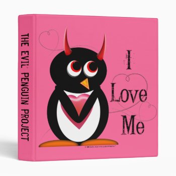 Evil Penguin™ Back To School Binders! 1" Size Binder by audrart at Zazzle