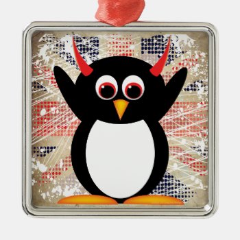 Evil Penguin™ Ornament by audrart at Zazzle