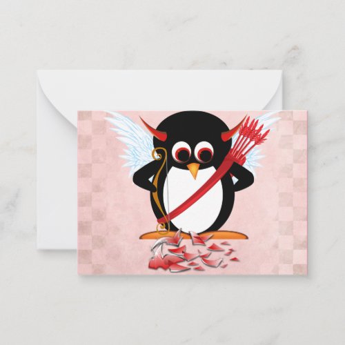 Evil Penguin Valentine cards