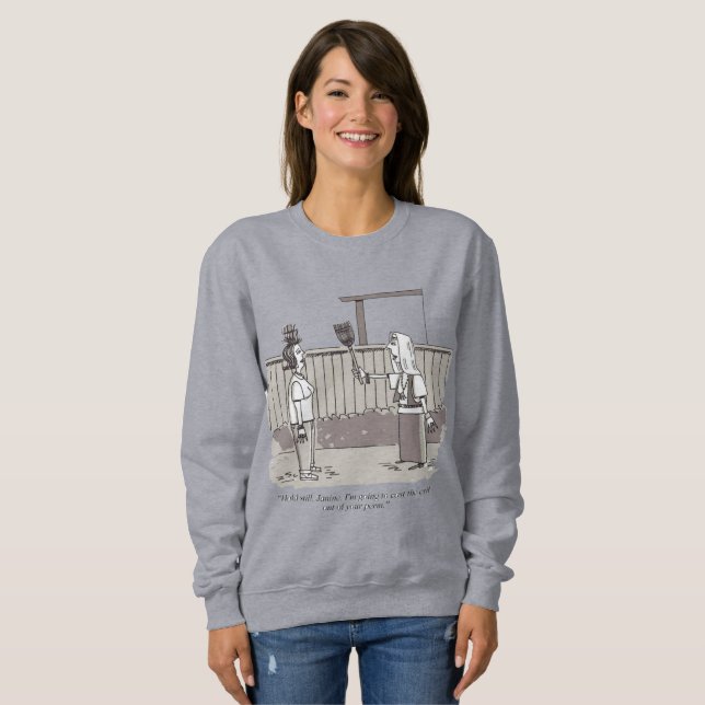 Evil Perm women gray sweatshirt (Front Full)