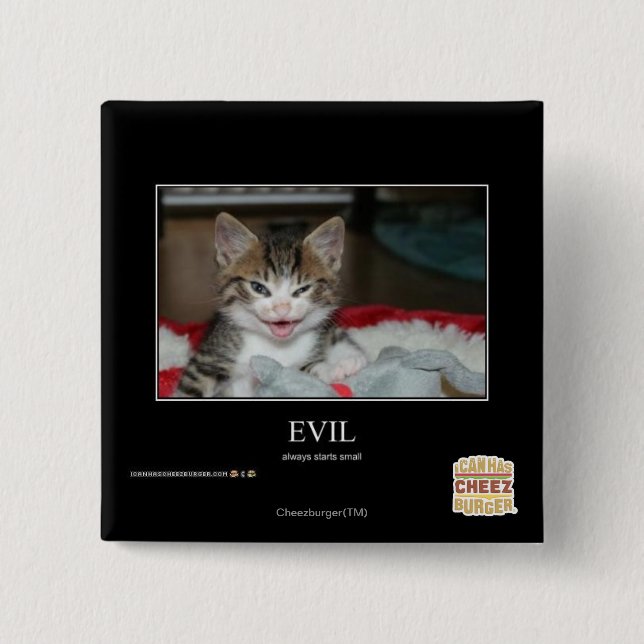 Evil Pinback Button (Front)