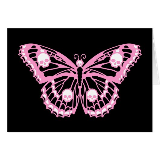Evil Pink Butterfly Cards (Front Horizontal)