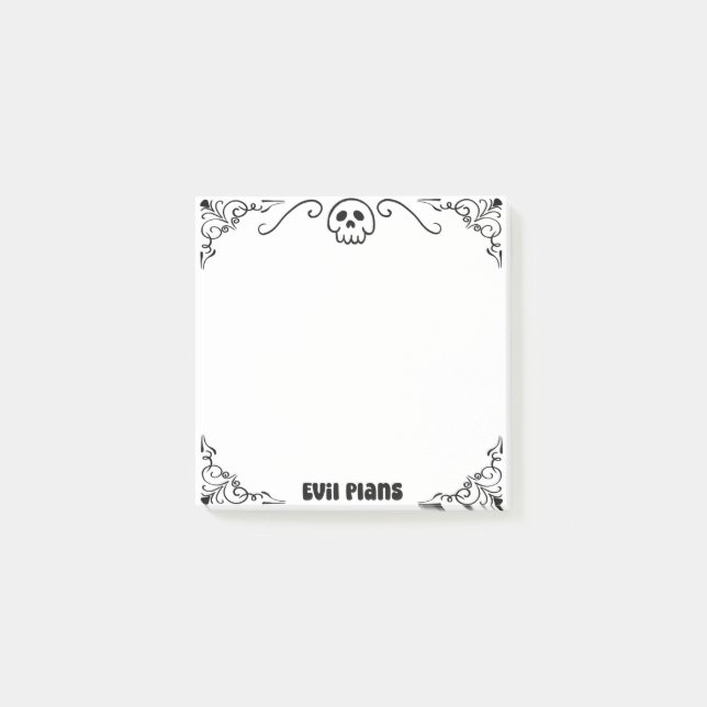 Evil Plans Post-it Notes (Front)