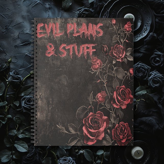 Evil Plans & Stuff Gothic Notebook (Creator Uploaded)