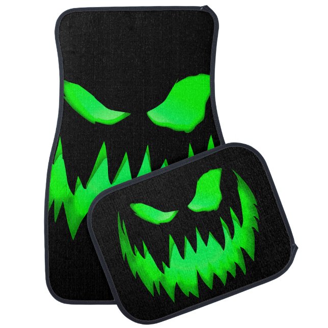Evil Pumpkin green Car Floor Mat (Set)