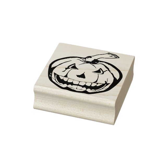 Evil pumpkin illustration art stamp (Stamp)