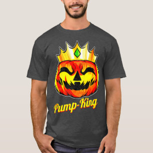 Evil Pumpkin King Pump King With Crown Halloween  T-Shirt