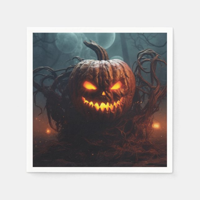 Evil Pumpkin Napkins (Front)