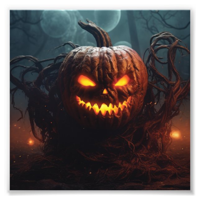 Evil Pumpkin Photo Print (Front)