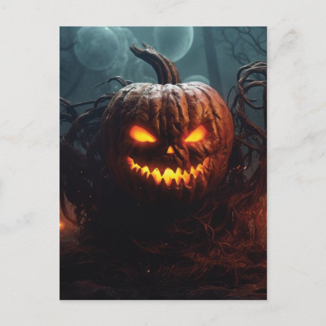 Evil Pumpkin Postcard (Front)