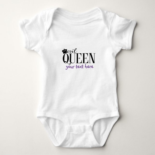 EVIL QUEEN Baby Personalized Custom One Piece Bodysuit