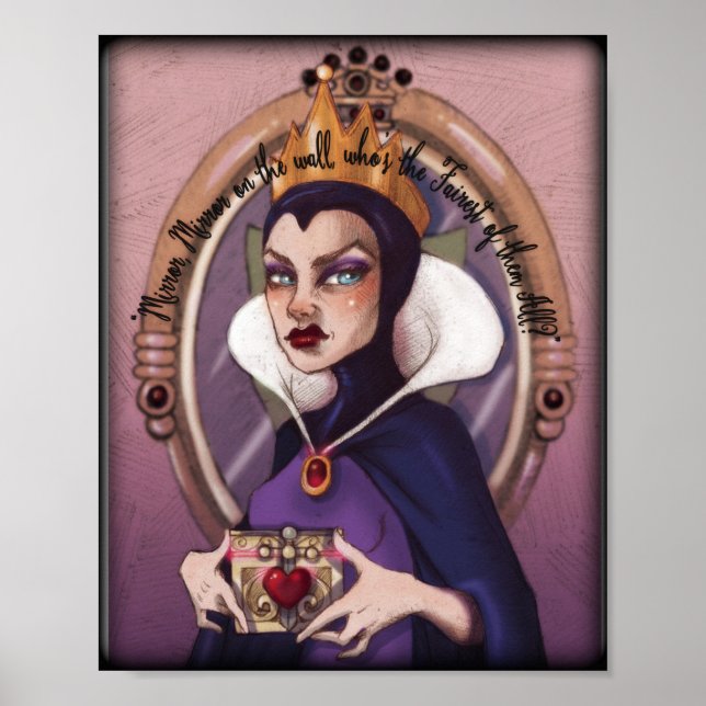 Evil Queen Mirror and Heart poster (Front)