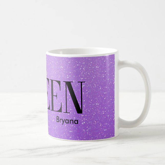Evil Queen Purple Glitter Glam Coffee Mug (Right)