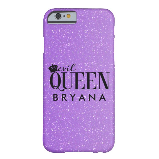 EVIL QUEEN Purple Glitter Glam PHONE CASE cover Zazzle