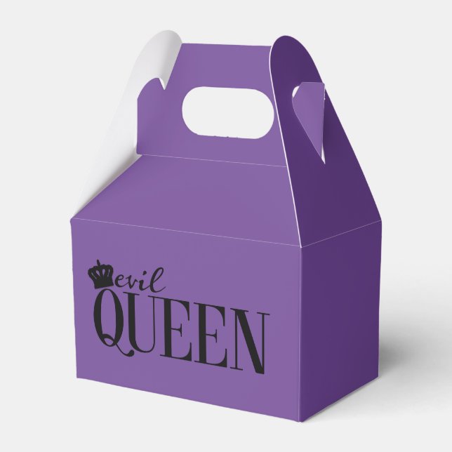 EVIL QUEEN Purple Princess Party Favor Boxes (Front Side)