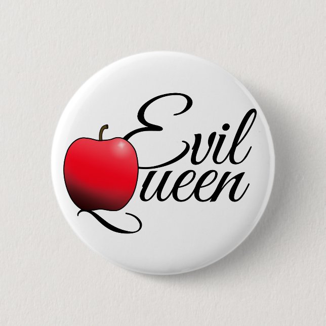 Evil Queen Red Apple Pinback Button (Front)