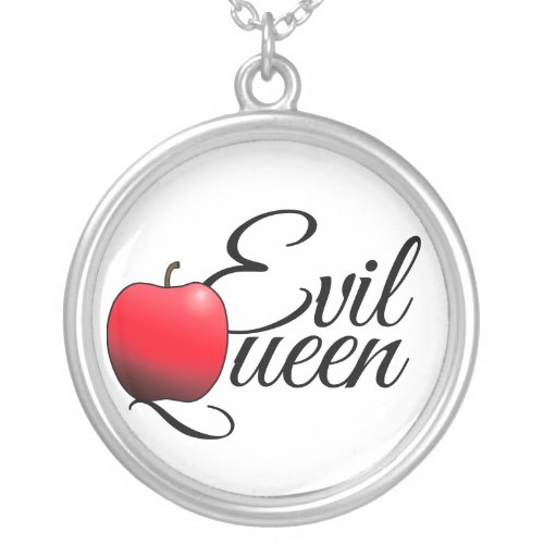 Evil Queen Red Apple Silver Plated Necklace