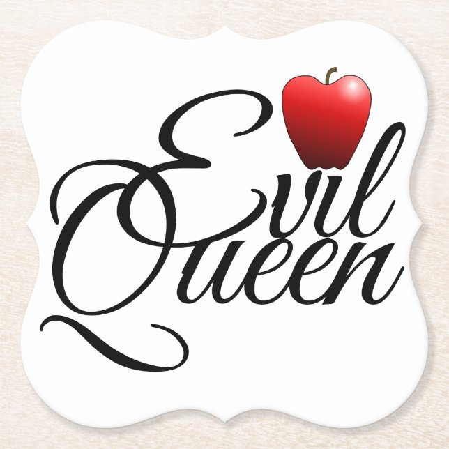Evil Queen Small Apple Paper Coaster (Front)