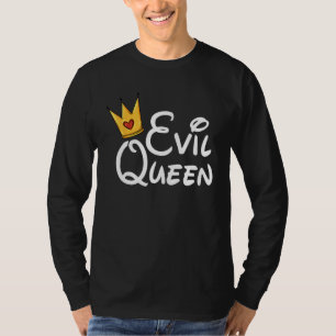 Evil Queen With Crown Black Halloween Costume Funn T-Shirt