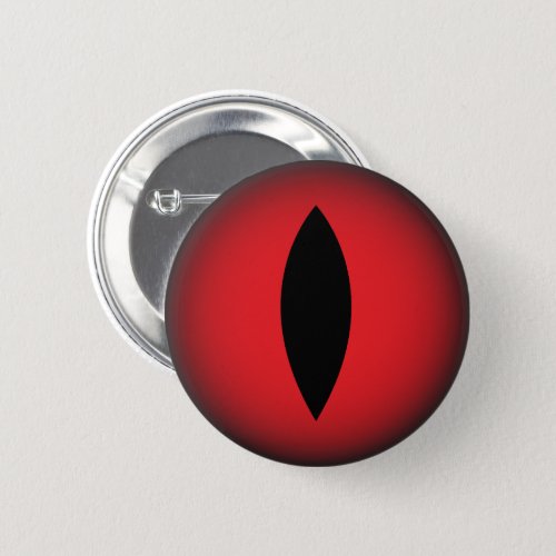 Evil Red Cats Eye Goth Cat Lover Button