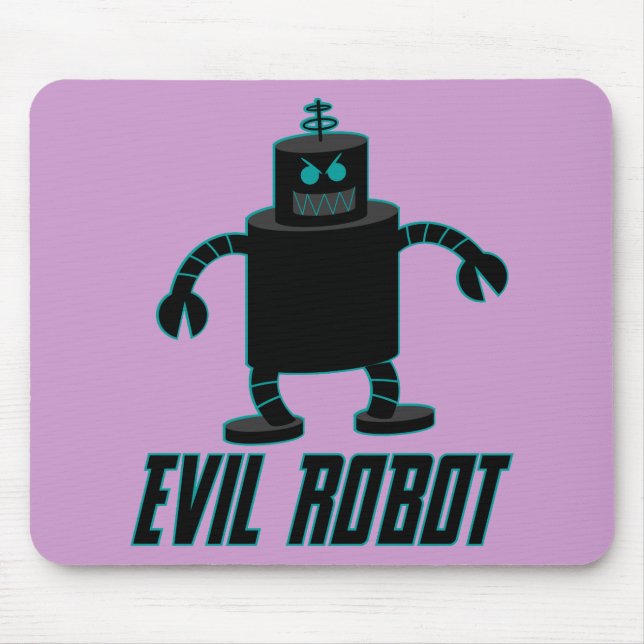 Evil Robot Mouse Pad (Front)