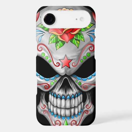 Evil Rose Sugar Skull Case-Mate iPhone Case (Back)