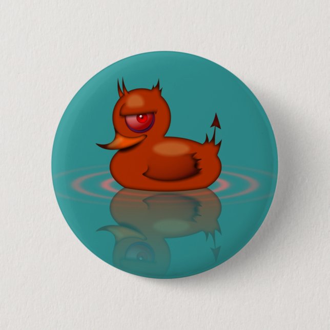 Evil Rubber Duck Button (Front)