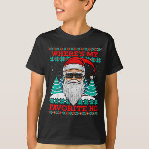 Evil Santa Where's My Favorite Ho Funny Ugly Chris T-Shirt