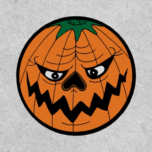 Evil Scary Halloween Pumpkin Face Patch
