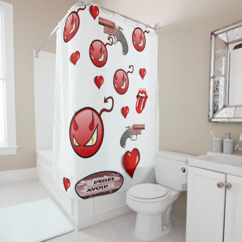 Evil shower curtain