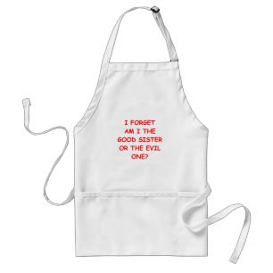 evil sister adult apron