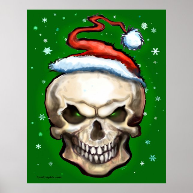 Evil Skull Christmas Poster (Front)