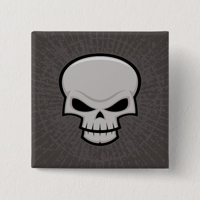Evil Skull Design Button (Front)